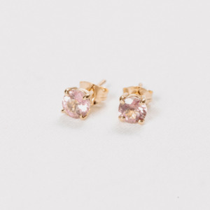 Mellow Pink Tourmaline Studs