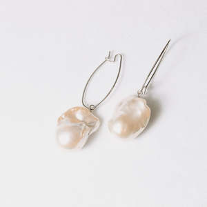 Earrings: Large Baroque Long Hook Earring