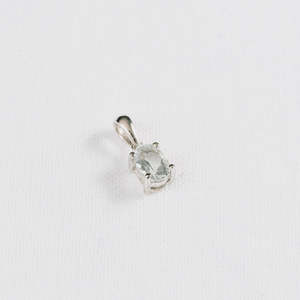White Gold: Petite Aquamarine Pendant