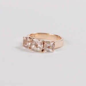 Morganite Three Stone