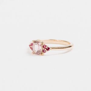 Bespoke: Pink Tourmaline and Ruby Ring
