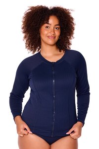 Mastectomy Swimwear: Genevieve Long Sleeve Mastectomy Rash Top