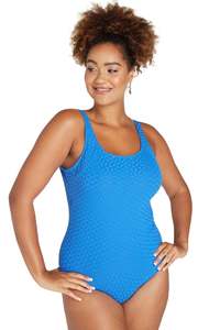 Genevieve Swimwear: Genevieve Onepiece Mastectomy Swimsuit - Aztec Blue