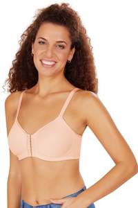 Amoena Mara Padded Front Fastening Mastectomy Bra - Blush