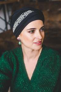 Carebell Comfort Ikat Turban - Black