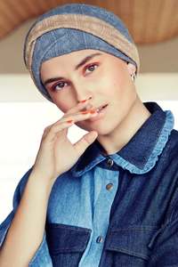 Turbans: Christine Viva Zoya Turban - Pigeon Blue