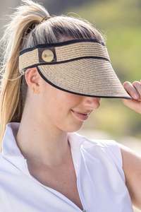 Evoke: Evoke Pearl Golf Visor - Natural