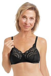 Amoena Karolina Wire Free Mastectomy Bra - Black