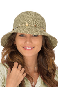 Cancer Council Headwear: Cancer Council Bohemian Bucket Style Hat - Pistachio