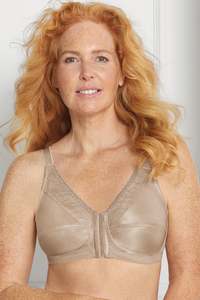 Amoena Nancy Front Fastening Mastectomy Bra - Light Sand