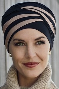 Christine Shanti Hair Loss Turban - Black/Taupe