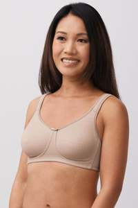 Amoena Mira Wire Free Mastectomy Bra - Light Taupe