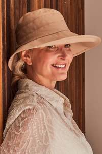 Cancer Council Headwear: Cancer Council Ladies Golf Hat - Beige