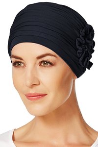 Christine Headwear: Christine Lotus Turban - Black
