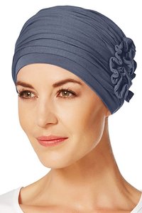 Turbans: Christine Lotus Turban - Steel Blue
