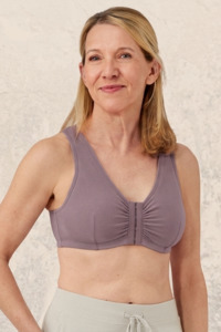 Bras Briefs: Amoena Frances Wire Free Mastectomy Bra - Dark Mauve