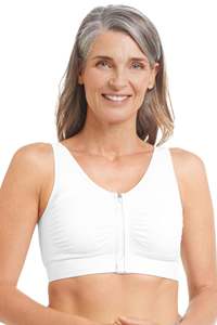 Amoena Emilia Seamless Surgical Mastectomy Bra - White