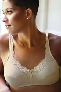 Nudes: ABC Lace Front Mastectomy Bra - Beige