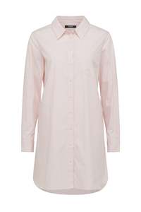 CABLE TOMBOY SHIRT - PINK STRIPE