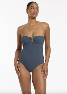 Swimwear: JETS JETSET BANDEAU ONE PIECE - STEEL BLUE