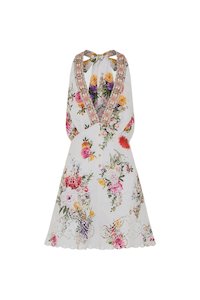 Jumpsuits Playsuits: CAMILLA BUTTON FRONT HALTER PLAYSUIT - EGYPTIAN ROSE