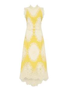 MOSS & SPY MIMOSA A-LINE DRESS - YELLOW/IVORY