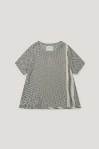 Summery Copenhagen Casual Womens Clothing: SUMMERY COPENHAGEN SHIRT O SHORT SLEEVE - ECRU & BLACK
