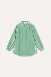 Summery Copenhagen Casual Womens Clothing: SUMMERY COPENHAGEN GAIA SHIRT - FERN GREEN