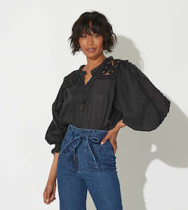 CLEOBELLA CLAUDIA BLOUSE- BLACK