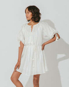 Cleobella: CLEOBELLA ALBA MINI DRESS - IVORY