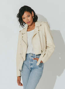 CLEOBELLA NOVARA LEATHER JACKET - CREAM