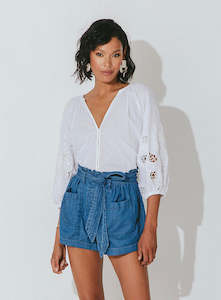 CLEOBELLA LEA BLOUSE - BRIGHT WHITE