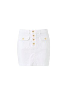 Melissa Odabash: MELISSA ODABASH DYLAN DENIM SKIRT WHITE