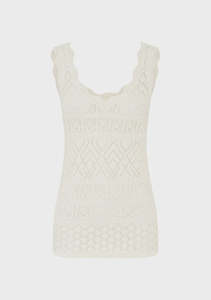 Mos The Label: MOS THE LABEL BRUNA POINTELLE TOP – WHITE SPLASH