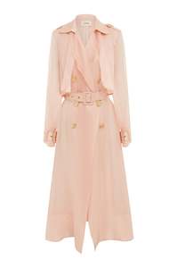 Mos The Label: MOS THE LABEL CLIO TRENCH COAT - BLUSH