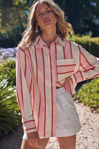 Aston Studio: ASTON STUDIO BUDDY SHIRT - HANA STRIPE