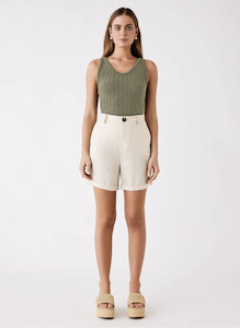 Esmaee: Esmaee Echo Short - Cream