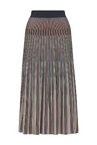 Cable Madrid Crepe Skirt - Tile Jacquard