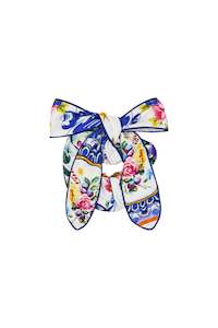 Hair Accessories: Camilla  Scrunchie With Bow - Tiles Darls