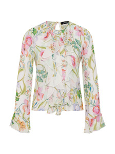 Moss & Spy Catalina Maxi Top - Ivory/Floral