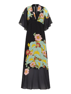 Moss & Spy Julia Maxi Dress - Dark Ink Floral
