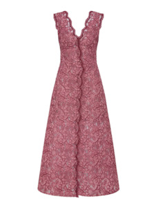 Moss & Spy Lily A-Line Dress - Garnet/Blush