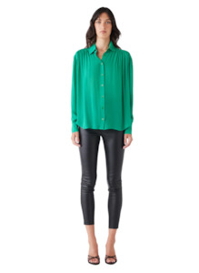 Esmaee: Esmaee Bloom Shirt - Emerald