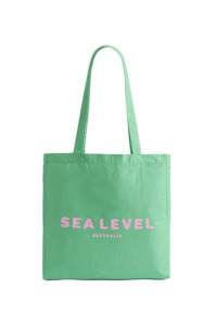 Sea Level Logo Cotton Beach Tote - Kelly Green