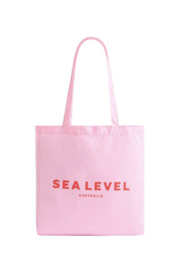 Sea Level Logo Cotton Beach Tote - Pink