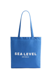 Sea Level Logo Cotton Beach Tote - Amailfi Blue