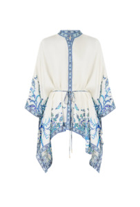 Camilla Button Through Scarf Blouse - Isnik Lullaby