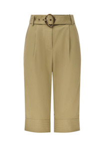 Mos The Label: Mos The Label Mila Capri Pants - Olive