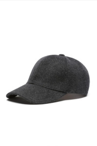 Cable Wool Cashmere Cap - Charcoal