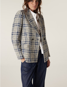Cable: Cable Alix Jacket - Navy Check
